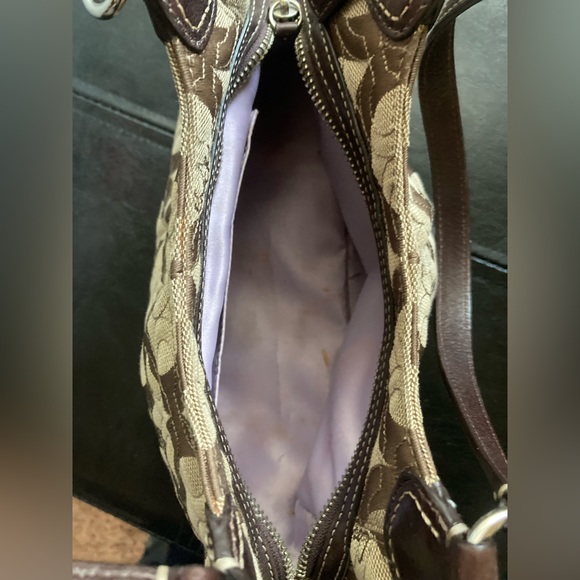 Coach Small Tan and Brown Handbag - Picture 11 of 11